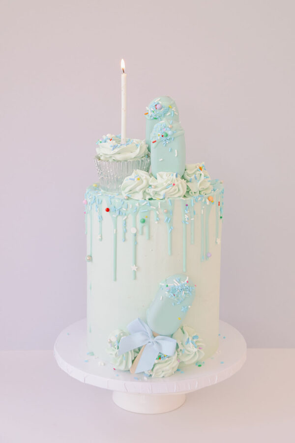 Cupcake Candle Buttercream Birthday Cake