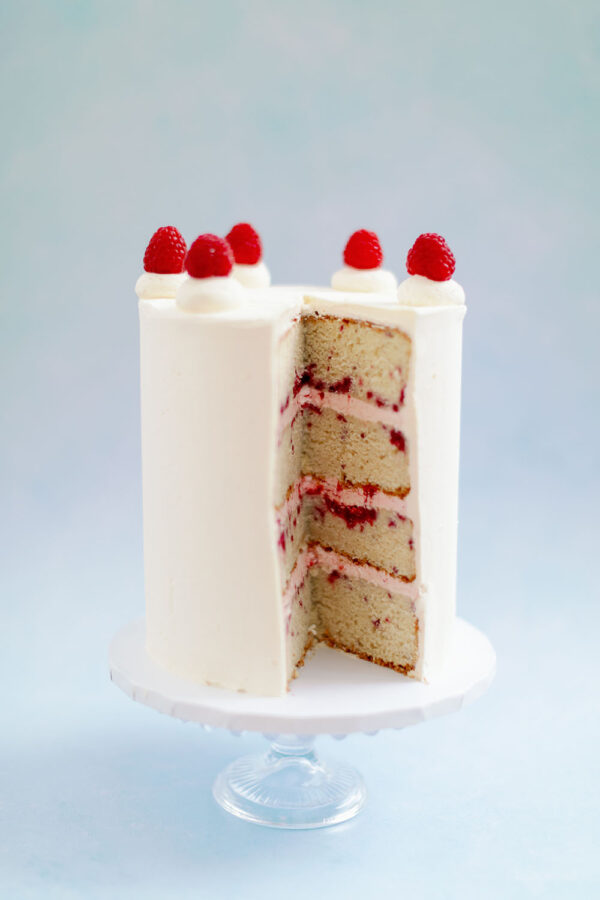 White Chocolate & Raspberry Simply Tasty Buttercream Cake - Image 2